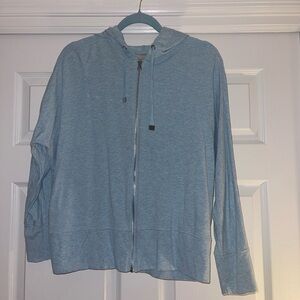 Chicos Zenergy Blue Full Zip Hoodie Jacket